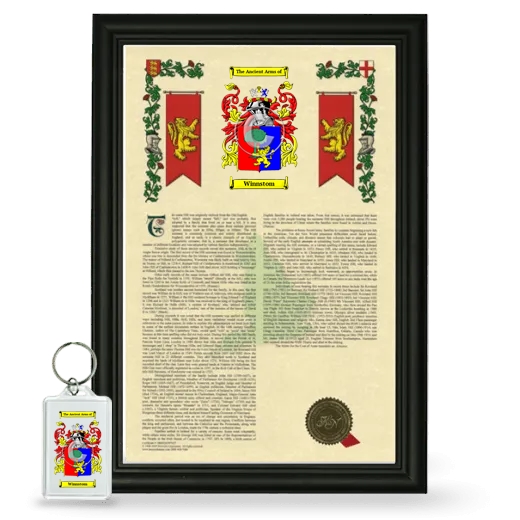 Winnstom Framed Armorial History and Keychain - Black