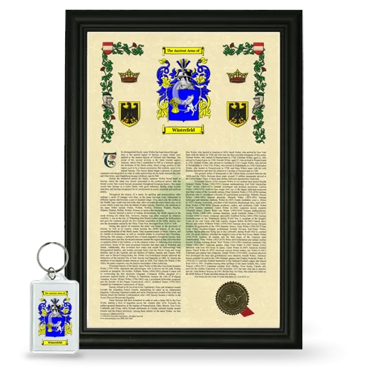 Winterfeld Framed Armorial History and Keychain - Black