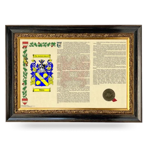 Wirtz Armorial Landscape Framed - Heirloom