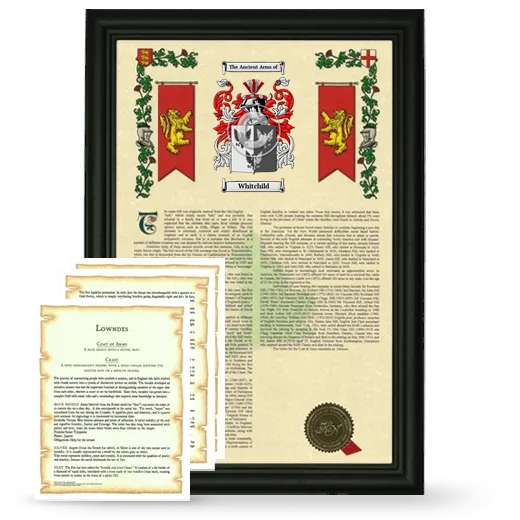 Whitchild Framed Armorial History and Symbolism - Black