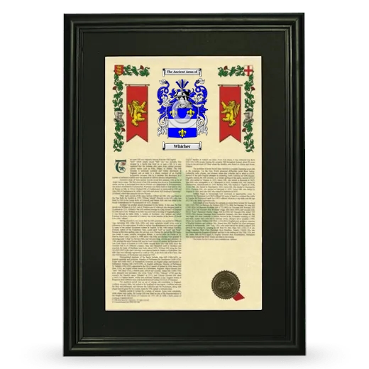 Whicher Deluxe Armorial Framed - Black