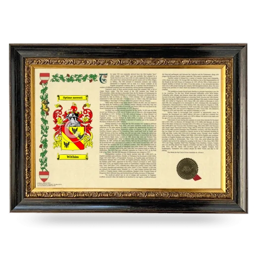 Withim Armorial Landscape Framed - Heirloom