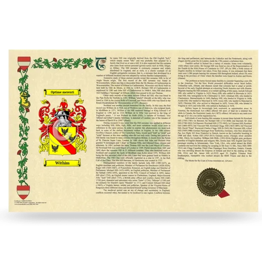 Withim Armorial History Landscape Style