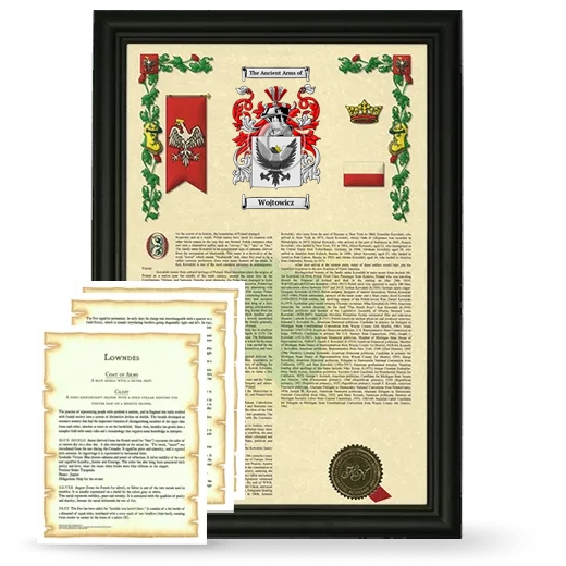 Wojtowicz Framed Armorial History and Symbolism - Black