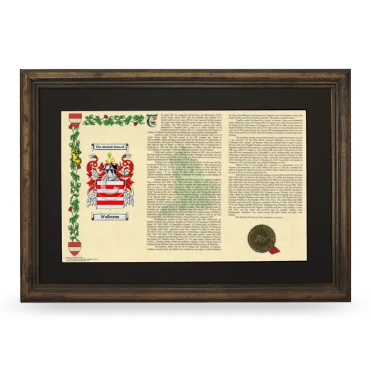 Wollcoom Deluxe Armorial Landscape Framed - Brown