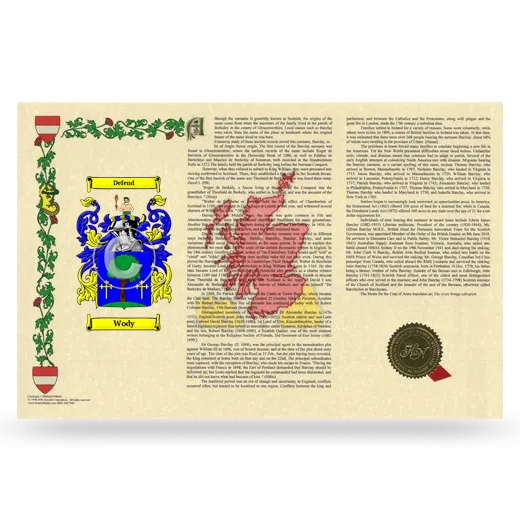 Wody Armorial History Landscape Style