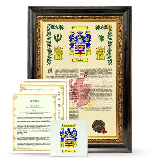 Woodbury Framed Armorial, Symbolism and Large Tile - Heirloom