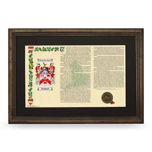 Woodroof Deluxe Armorial Landscape Framed - Brown