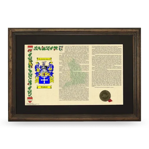 Woolcott Deluxe Armorial Landscape Framed - Brown