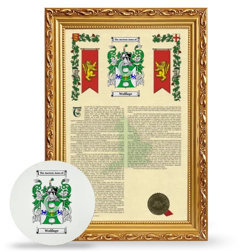 Walflage Framed Armorial History and Mouse Pad - Gold