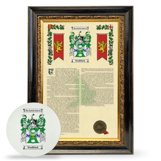 Woolfelack Framed Armorial History and Mouse Pad - Heirloom