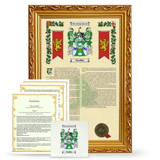 Woolflay Framed Armorial, Symbolism and Large Tile - Gold