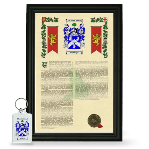 Woldrage Framed Armorial History and Keychain - Black