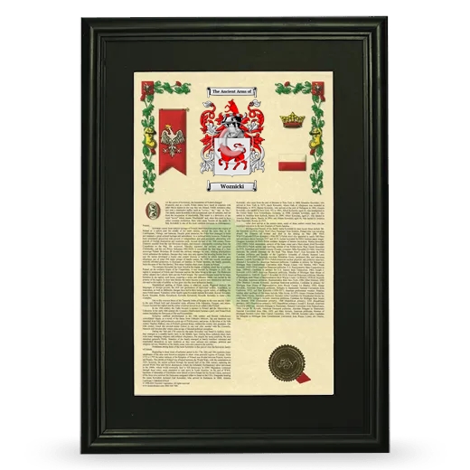 Woznicki Deluxe Armorial Framed - Black