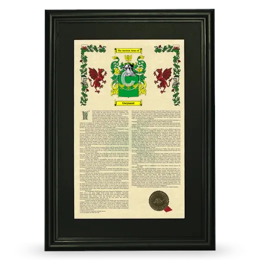 Gwynant Deluxe Armorial Framed - Black