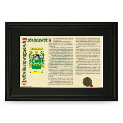 Wynne Deluxe Armorial Landscape Framed- Black