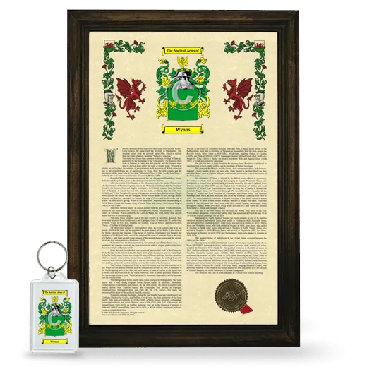 Wynns Framed Armorial History and Keychain - Brown