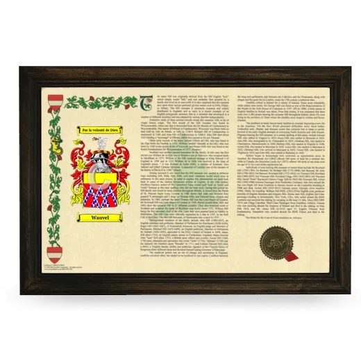 Wauvel Armorial Landscape Framed - Brown