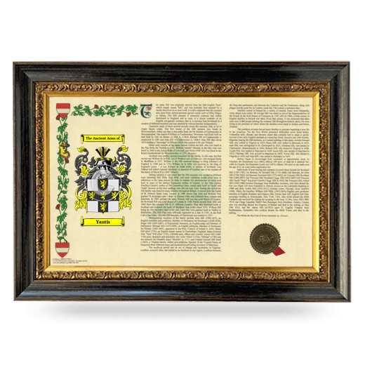 Yantis Armorial Landscape Framed - Heirloom