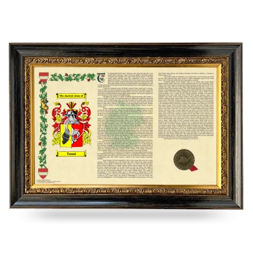 Yanni Armorial Landscape Framed - Heirloom