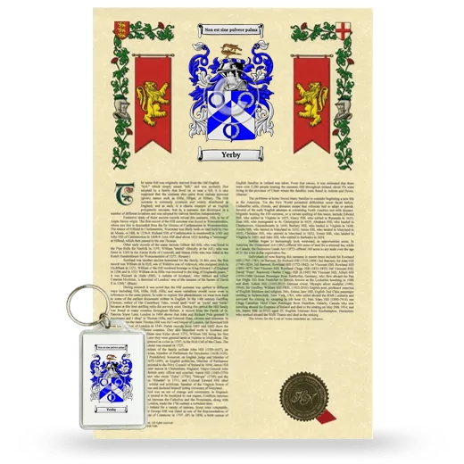 Yerby Armorial History and Keychain Package