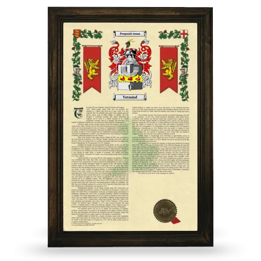 Yatmind Armorial History Framed - Brown