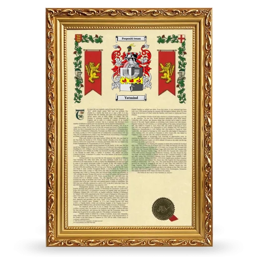 Yatmind Armorial History Framed - Gold