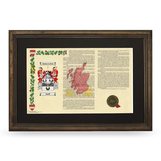 Ewell Deluxe Armorial Landscape Framed - Brown