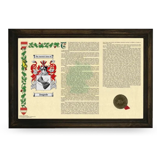 Zengerle Armorial Landscape Framed - Brown