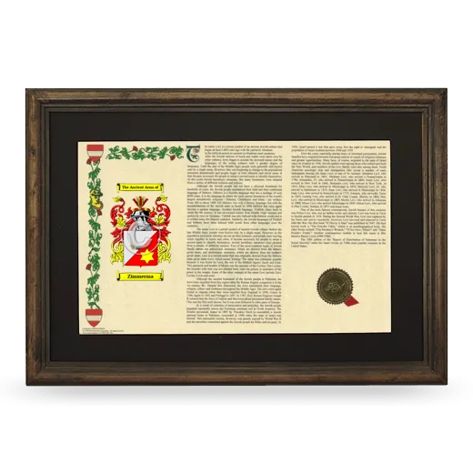 Zimmerma Deluxe Armorial Landscape Framed - Brown