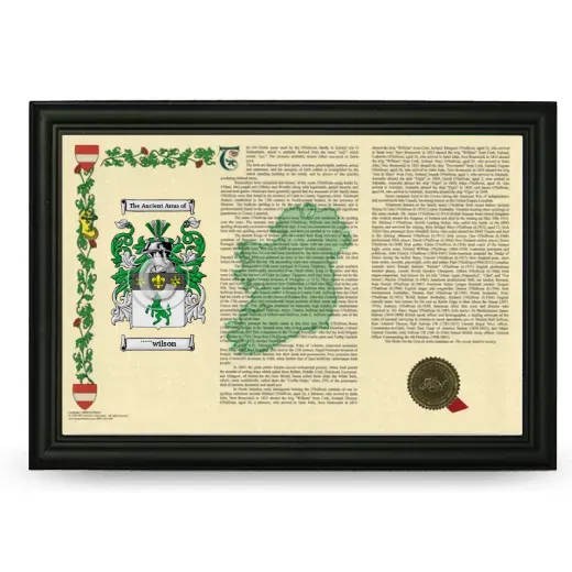 ''''''wilson Armorial Landscape Framed - Black