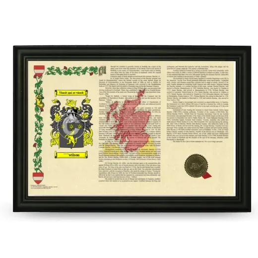 ''''''wilson Armorial Landscape Framed - Black