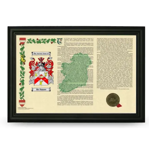 Mc Namee Armorial Landscape Framed - Black