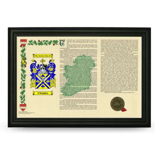 O'Broghan Armorial Landscape Framed - Black