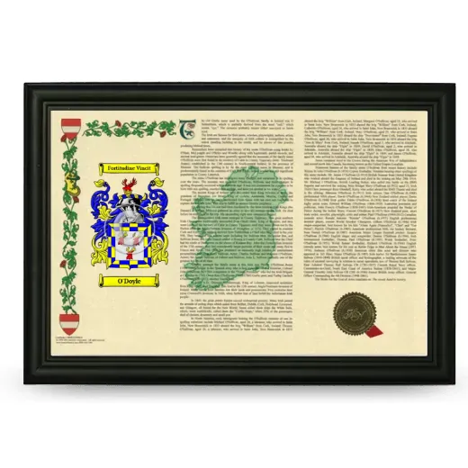 O'Doyle Armorial Landscape Framed - Black