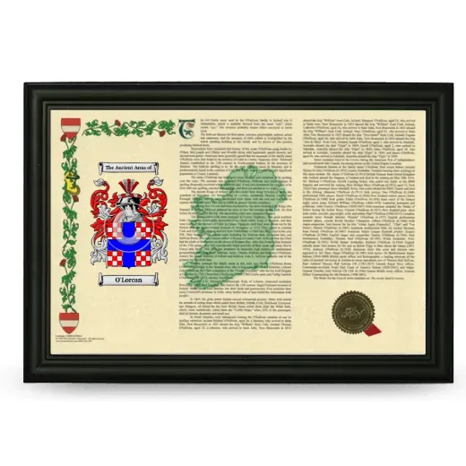 O'Lorcan Armorial Landscape Framed - Black