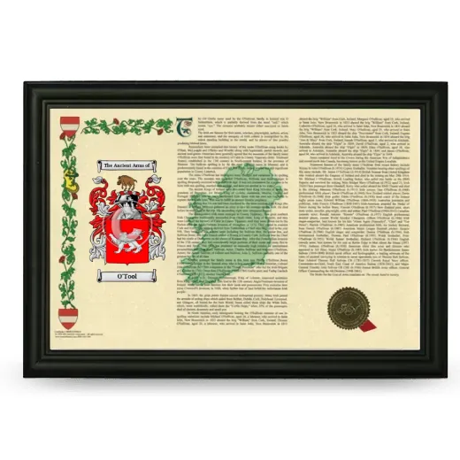 O'Tool Armorial Landscape Framed - Black