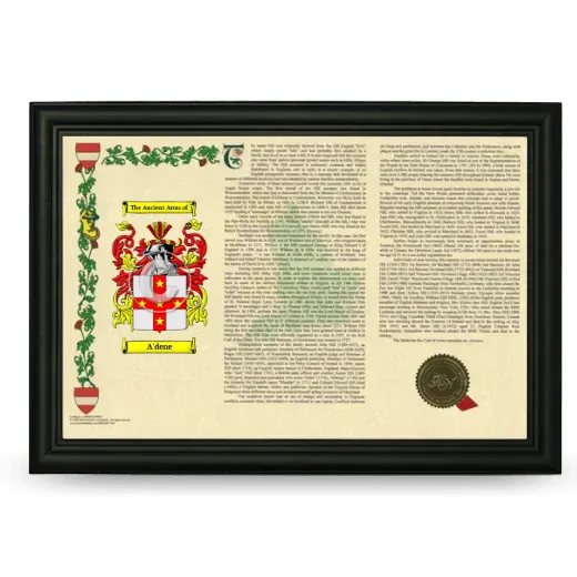 A'dene Armorial Landscape Framed - Black