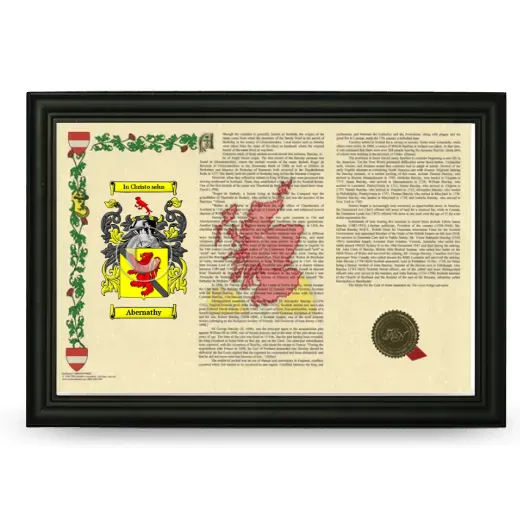 Abernathy Armorial Landscape Framed - Black