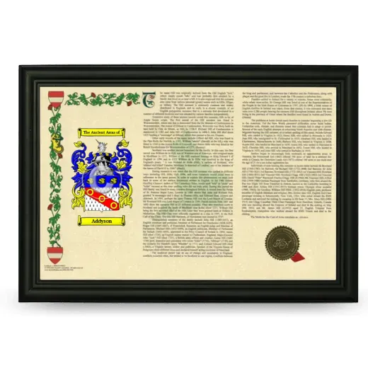 Addyson Armorial Landscape Framed - Black