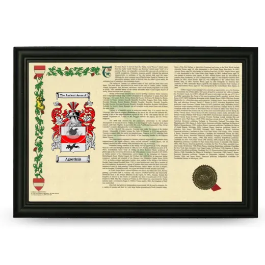 Agostinis Armorial Landscape Framed - Black