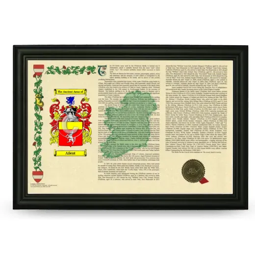 Ailent Armorial Landscape Framed - Black