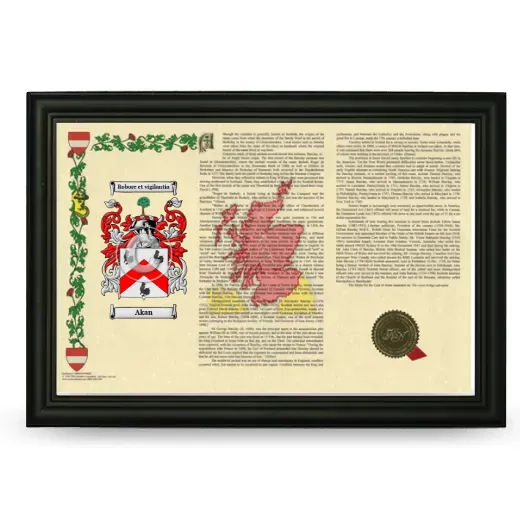 Akan Armorial Landscape Framed - Black