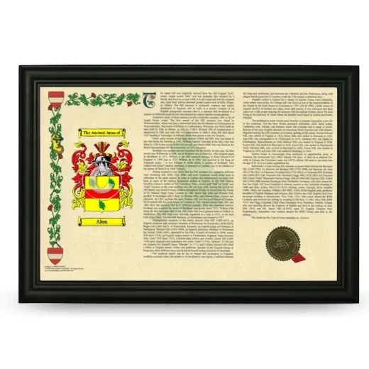 Alon Armorial Landscape Framed - Black