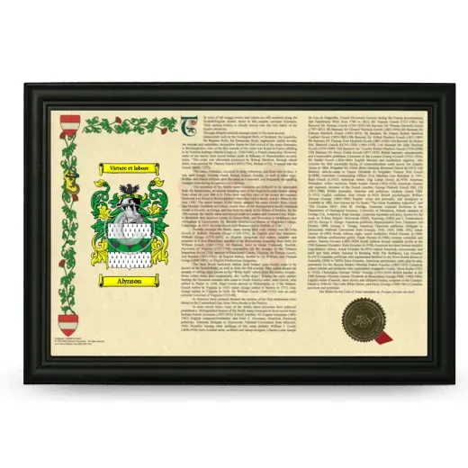 Alynson Armorial Landscape Framed - Black