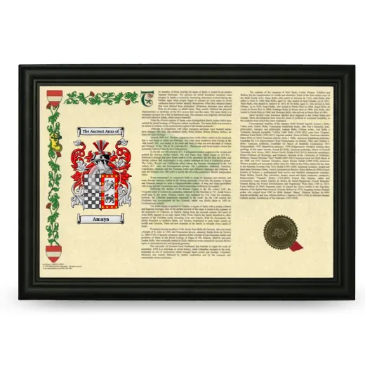 Amaya Armorial Landscape Framed - Black