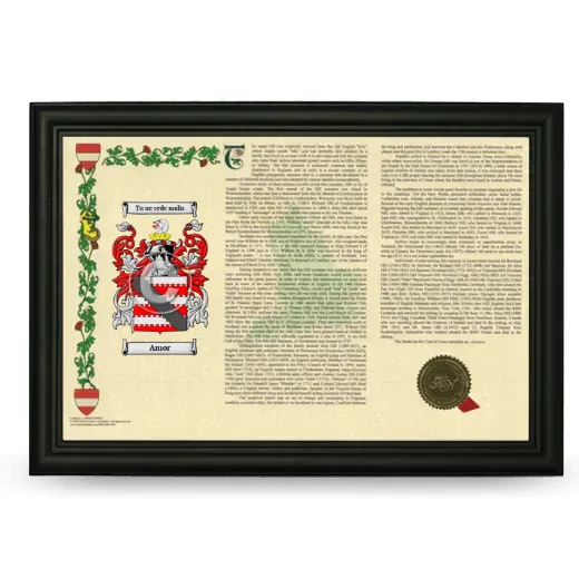 Amor Armorial Landscape Framed - Black