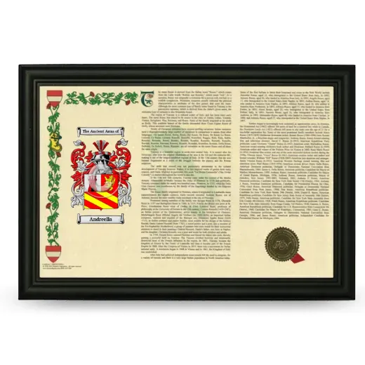 Andreella Armorial Landscape Framed - Black