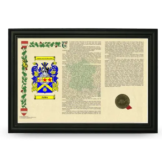 Arden Armorial Landscape Framed - Black