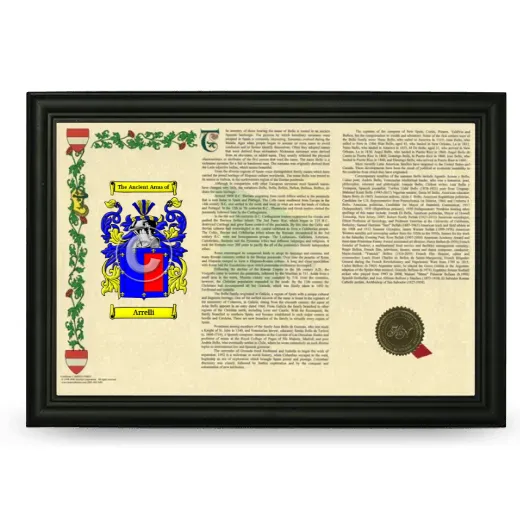 Arrelli Armorial Landscape Framed - Black